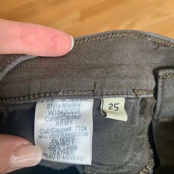 Rag & Bone Halifax Skinny Legging Army Green 25 - Picture 10 of 10